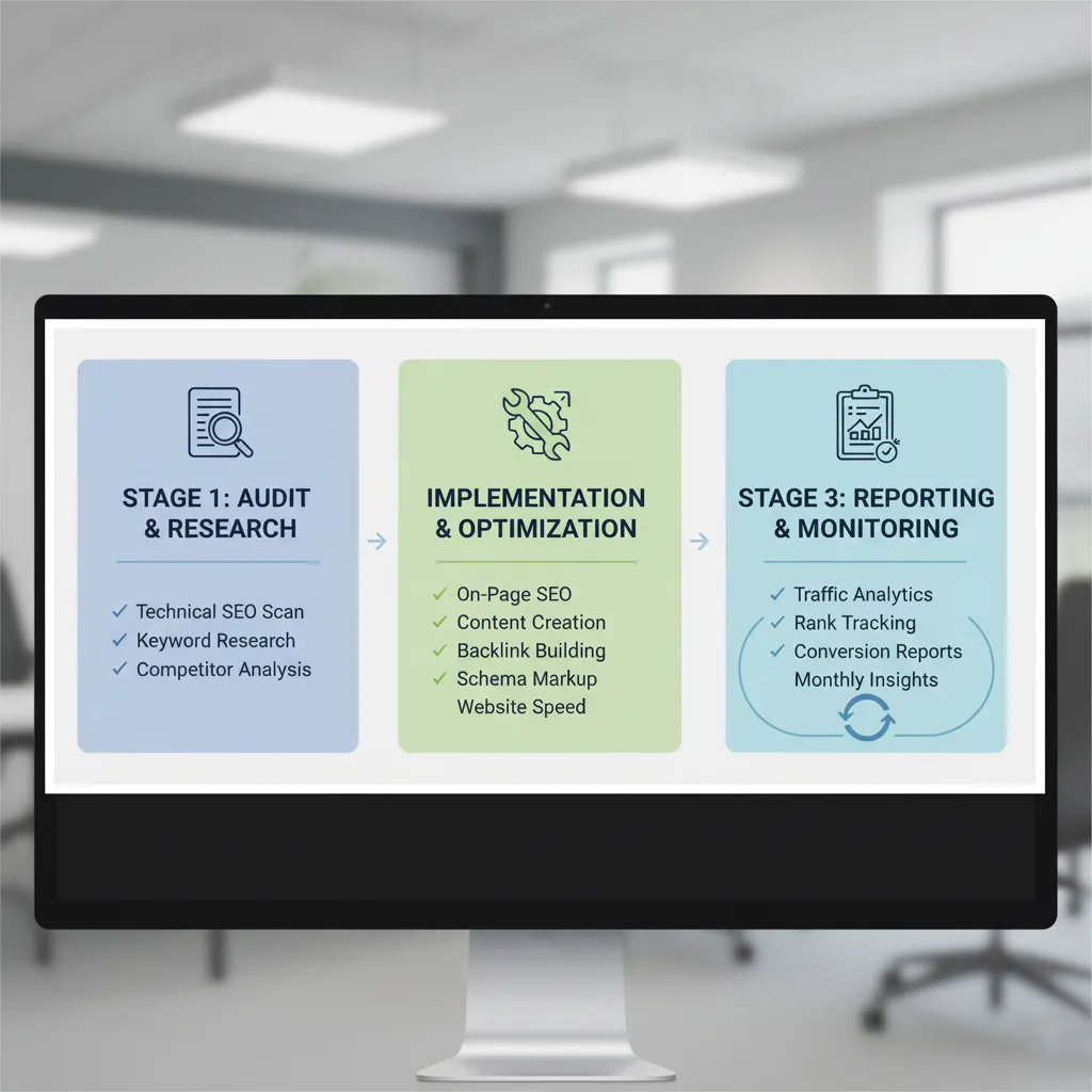 professional SEO process workflow