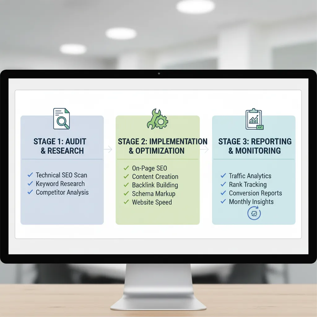 professional SEO process workflow