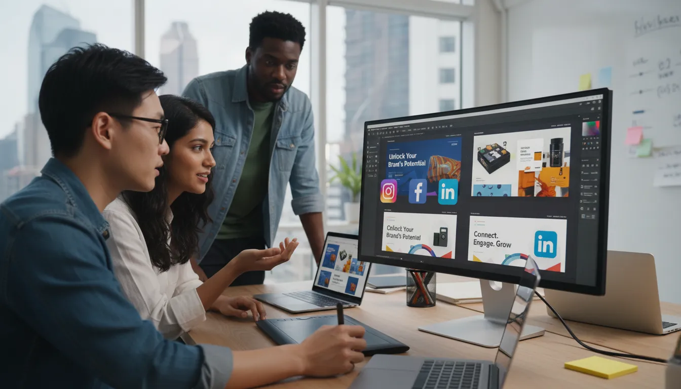 social media marketing ad design team